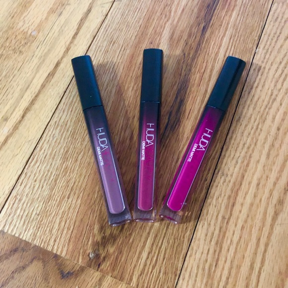 HUDA BEAUTY Other - 3 Huda beauty brand new Demi matte lip glosses!